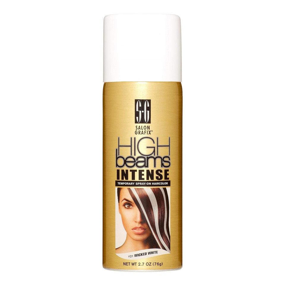 High Beams Intense Spray-On Hair Color Wicked White - 2.7 Oz - Add Temporary Color Highlight To Your Hair Instantly - Great For Streaking, Tipping Or Frosting - Washes Out Easilywicked White #212.7 Fl Oz (Pack Of 1)