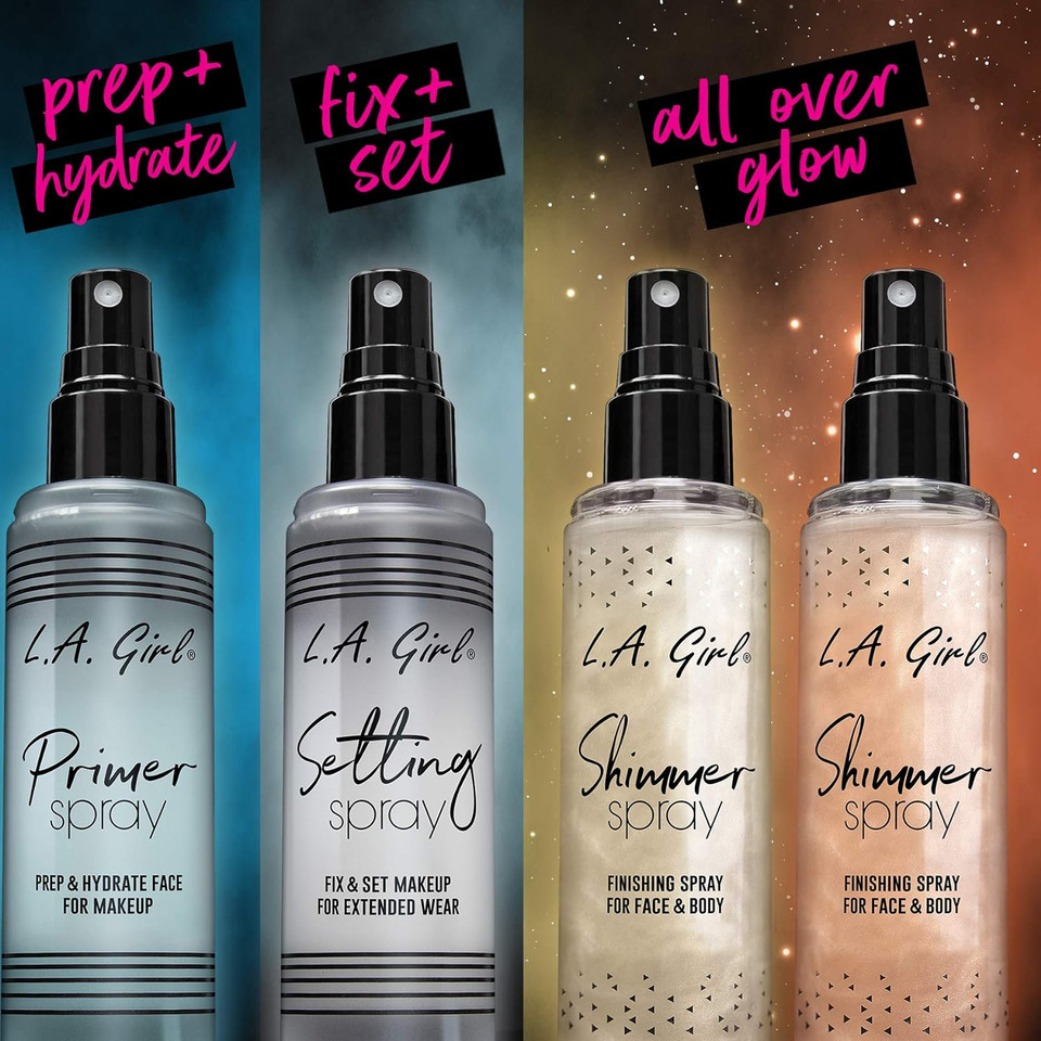 L.A. Girl Shimmer Spray, 2.7 Fl Oz, Goldrose Gold