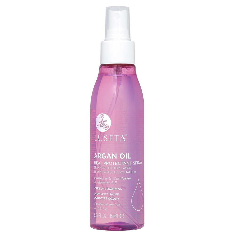 Luseta Argan Oil Heat Protectant Spray, Reduces Blow-Dry Time By 50%, Provides Invisible Weightless Heat Shield To Fight Against Damage Caused By Uv, 5.07Oz