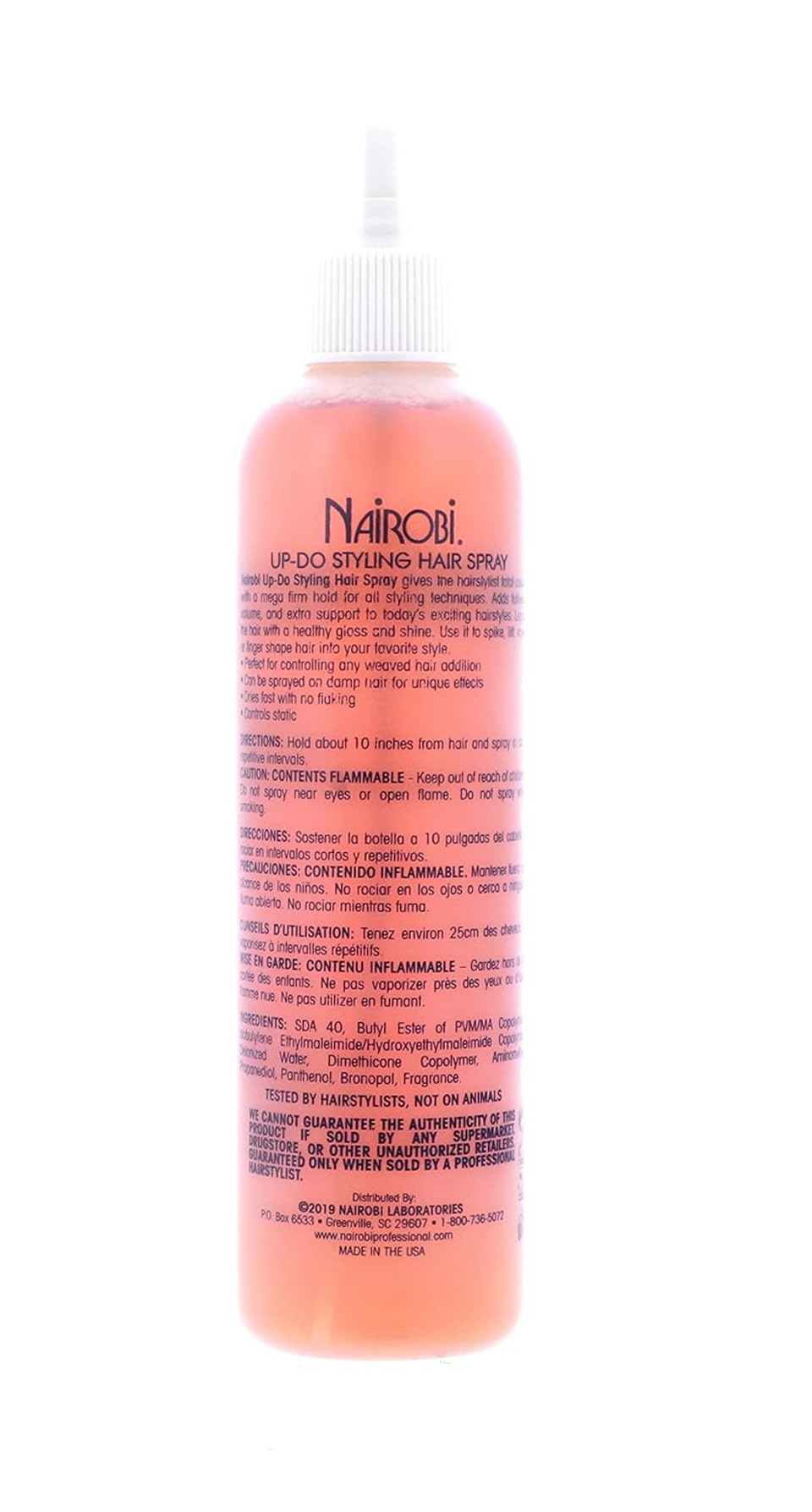 Nairobi Up-Do Styling Hair Spray Unisex, 8 Ounce
