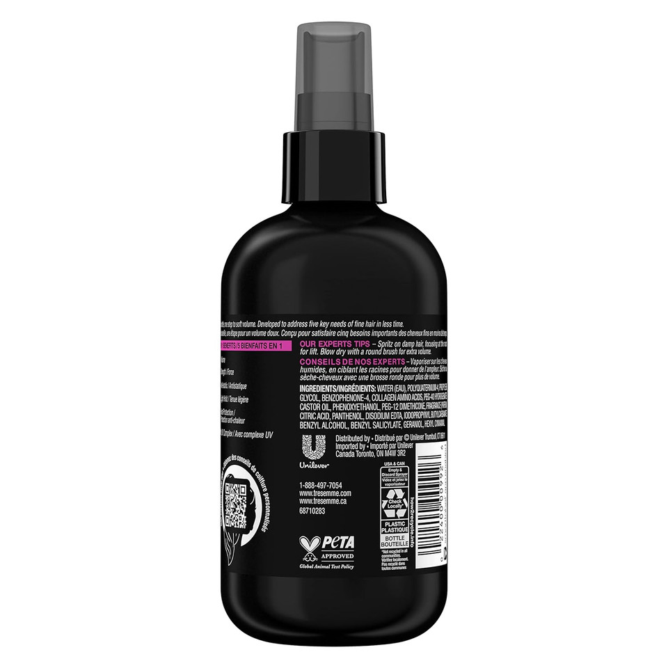Tresemmã£Â© One Step 5-In-1 Volumizing Hair Styling Mist 2 Count For Fine Hair Hair Care Product For Soft, Weightless Volume 8 Oz