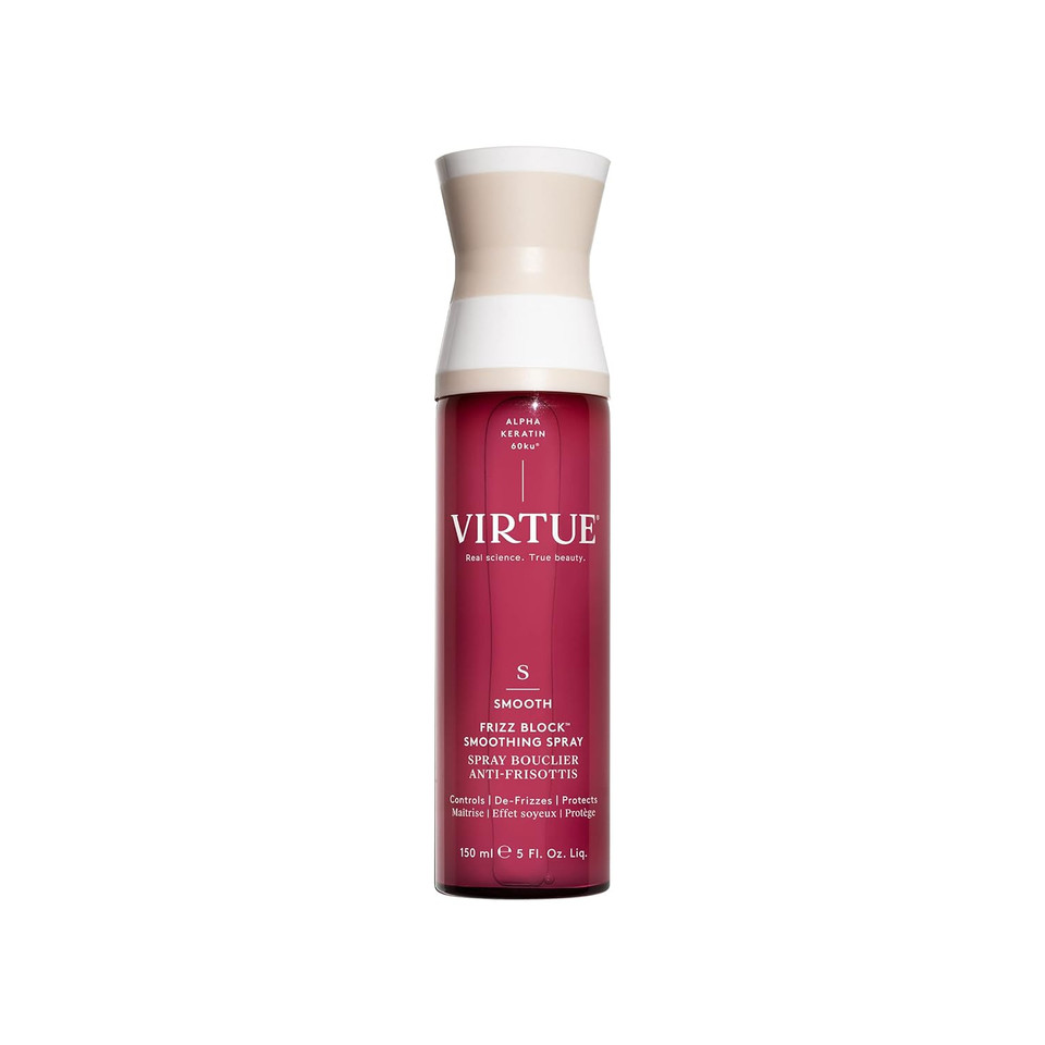 Virtue Frizz Block Smoothing Spray | Full Size 5 Oz | De-Frizzes, Smooths And Protects Hair Against Humidity Virtue Frizz Block Smoothing Spray | Full Size 5 Oz | De-Frizzes, Smooths And Protects Hair Against Humidity