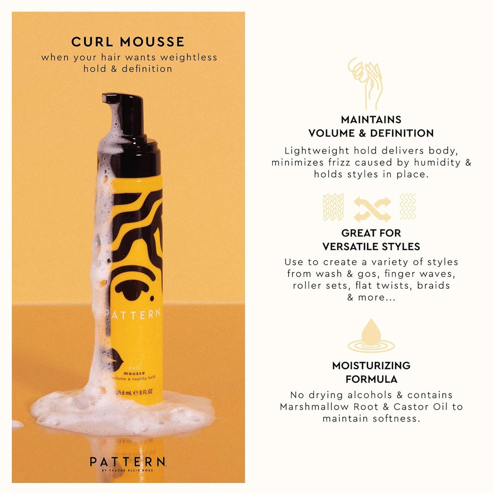 Pattern Beauty By Tracee Ellis Ross Curl Mousse 8 Oz / 236.6 Ml8.00 Fl Oz (Pack Of 1)