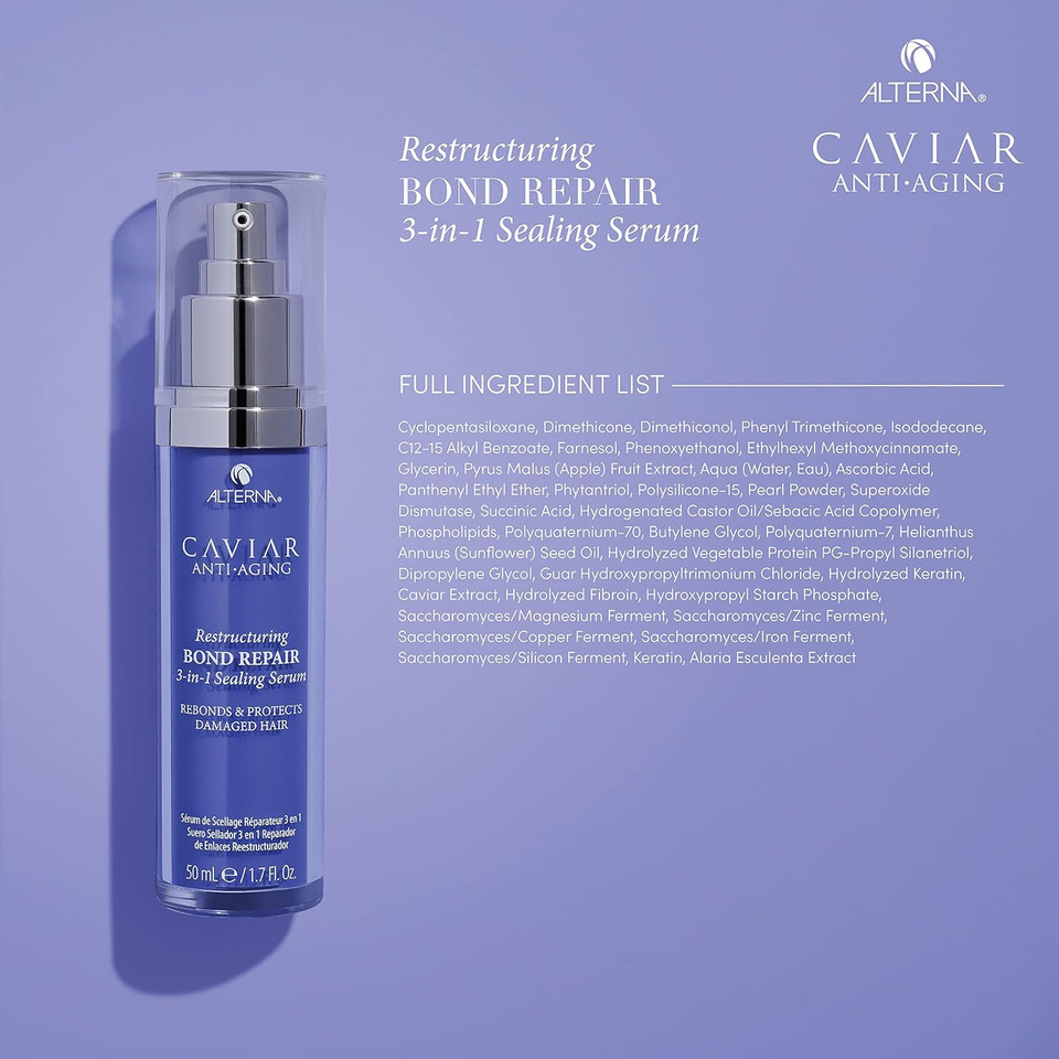 Alterna Caviar Anti-Aging Restructuring Bond Repair Leave In Hair Serum Treatments For Damaged Hair | Sulfate Free, Paraben Free Alterna Caviar Anti-Aging Restructuring Bond Repair Leave In Hair Serum Treatments For Damaged Hair | Sulfate Free, Paraben Free