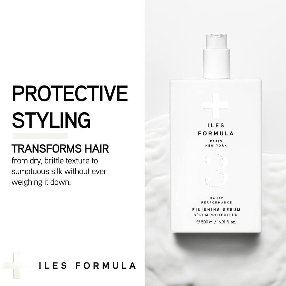 Iles Formula Haute Performance Finishing Serum: Hair Serum To Protect, Style, And Smooth Without Weighting The Hair Down, 16.9 Fl Oz (500 Ml)16.9 Fl Oz (Pack Of 1)