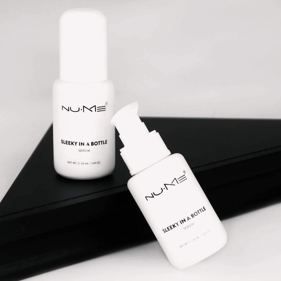 Nume Sleeky In A Bottle Smoothing Anti-Frizz Serum For Damaged Hair And Split Ends - Macadamia And Argan Oil Rich In Vitamin E - Heat Protectant