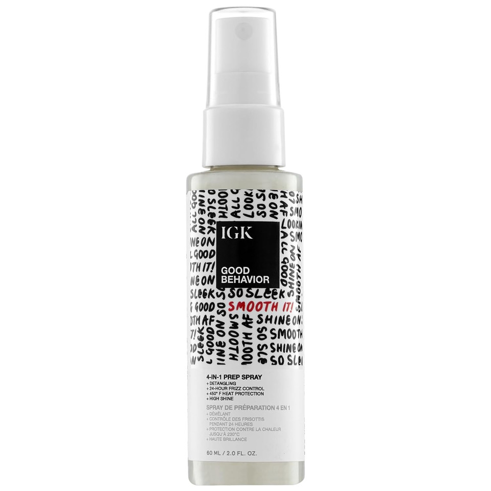 Igk Good Behavior 4-In-1 Prep Spray | Leave In + Detangle + Heat Protectant | Vegan + Cruelty Free |