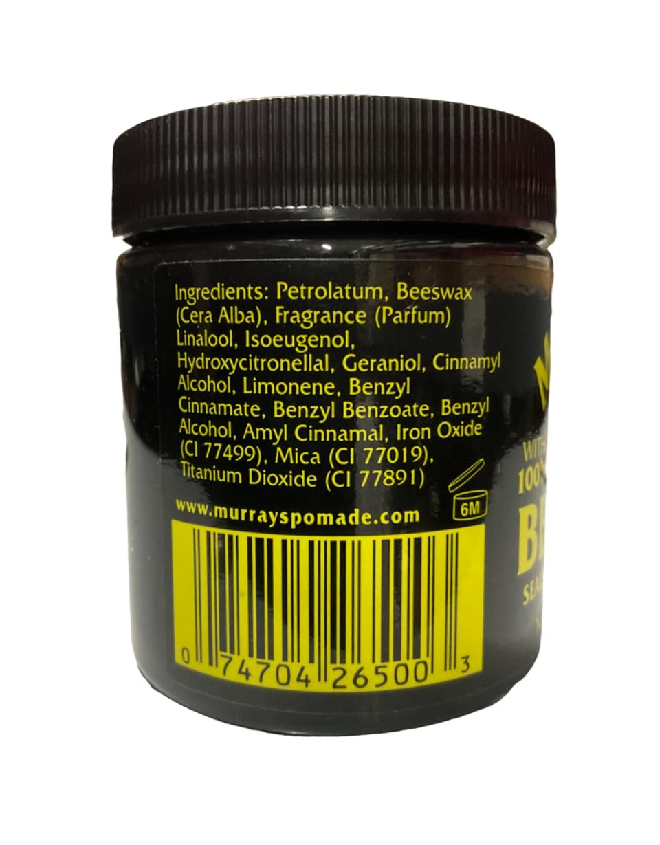 Murrays Black Beeswax 3.5 Ounce Jar (103Ml) (3 Pack)