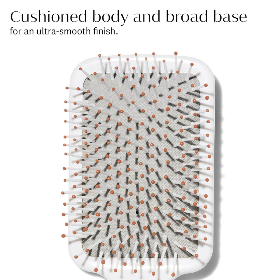 T3 Smooth Paddle Brush | Cushioned Body And Wide Flat Base For Gentle Styling | Heat Resistant Bristles