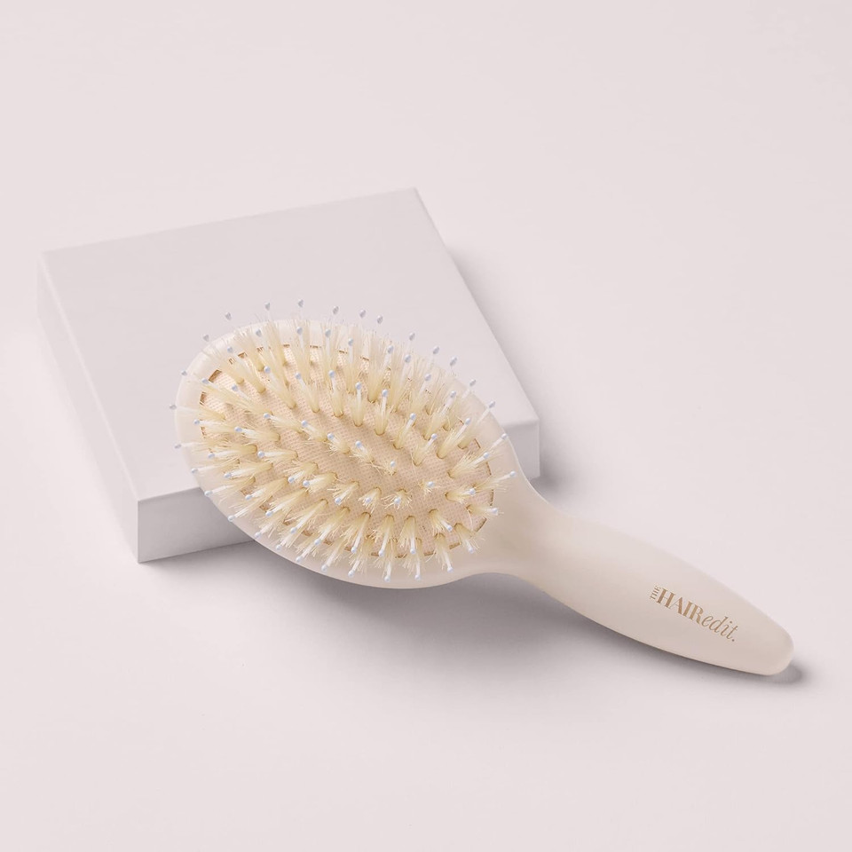 The Hair Edit Finish & Shine Travel Size Boar Bristle Hair Brush