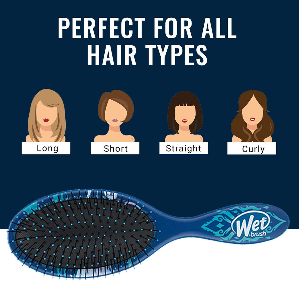 Wet Brush Disney Original Detangler Hair Brush - Raya And The Last Dragon, Purple - Comb For Women, Men And Kids - Wet Or Dry  Removes Knots And Tangles - Natural, Thick, And Curly Hair