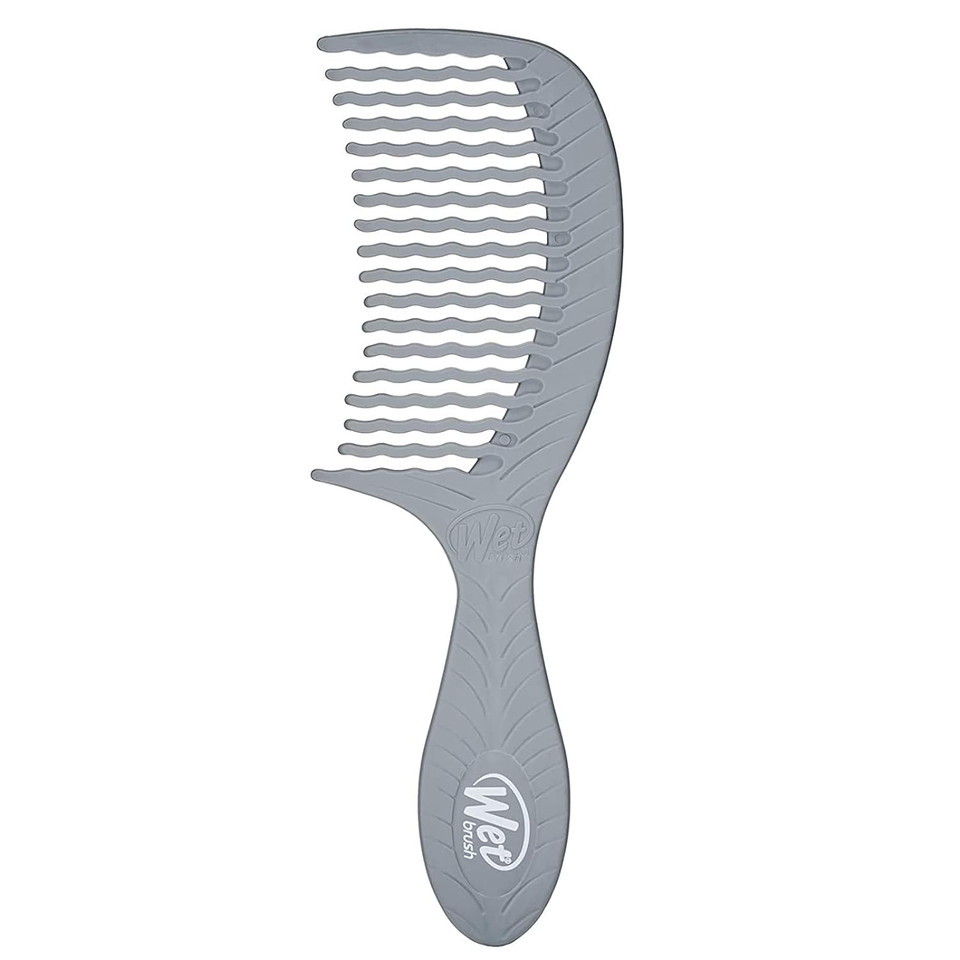 Wet Brush Go Green Charcoal Infused Treatment Comb - Wide Tooth Hair Detangler With Wavetooth Design That Gently And Glides Through Tangles - No Split Ends And No Damagecharcoal Comb