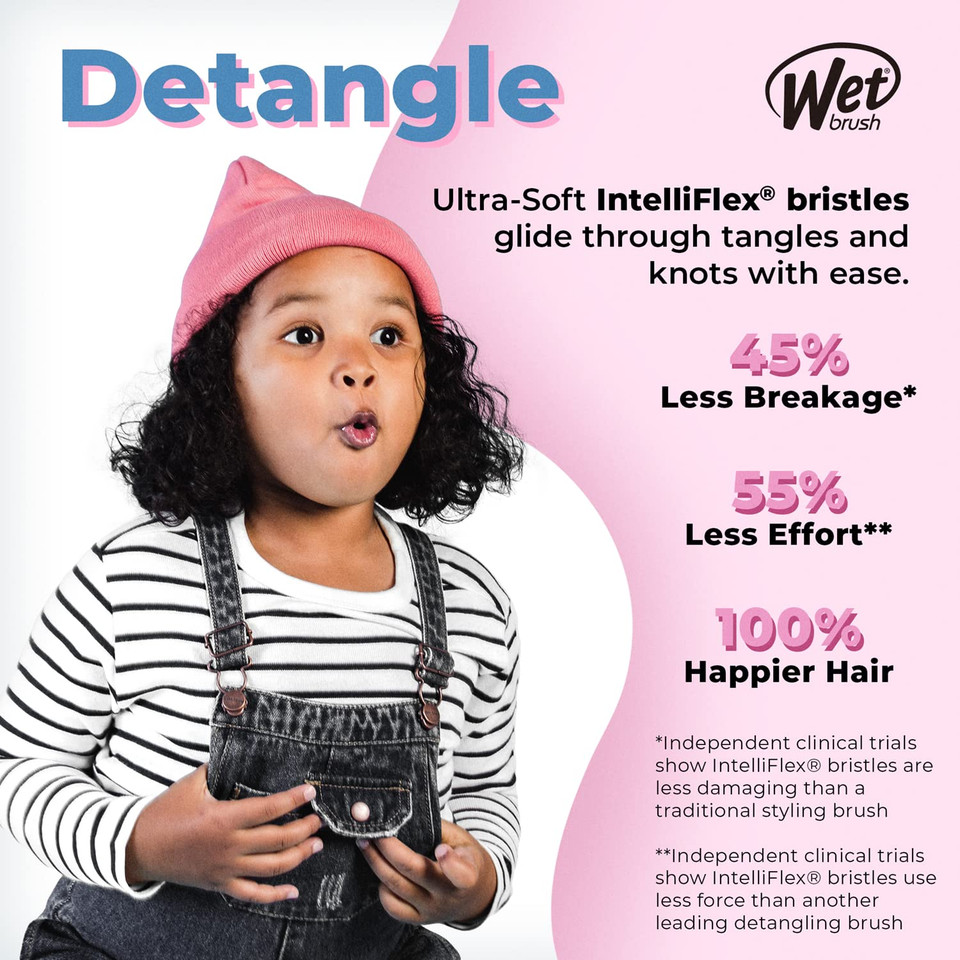 Wet Brush Original Detangler Brush - Belle, Ultimate Princess Celebration - All Hair Types - Ultra-Soft Bristles Glide Through Tangles With Ease - Pain-Free Comb For Men, Women, Boys & Girls