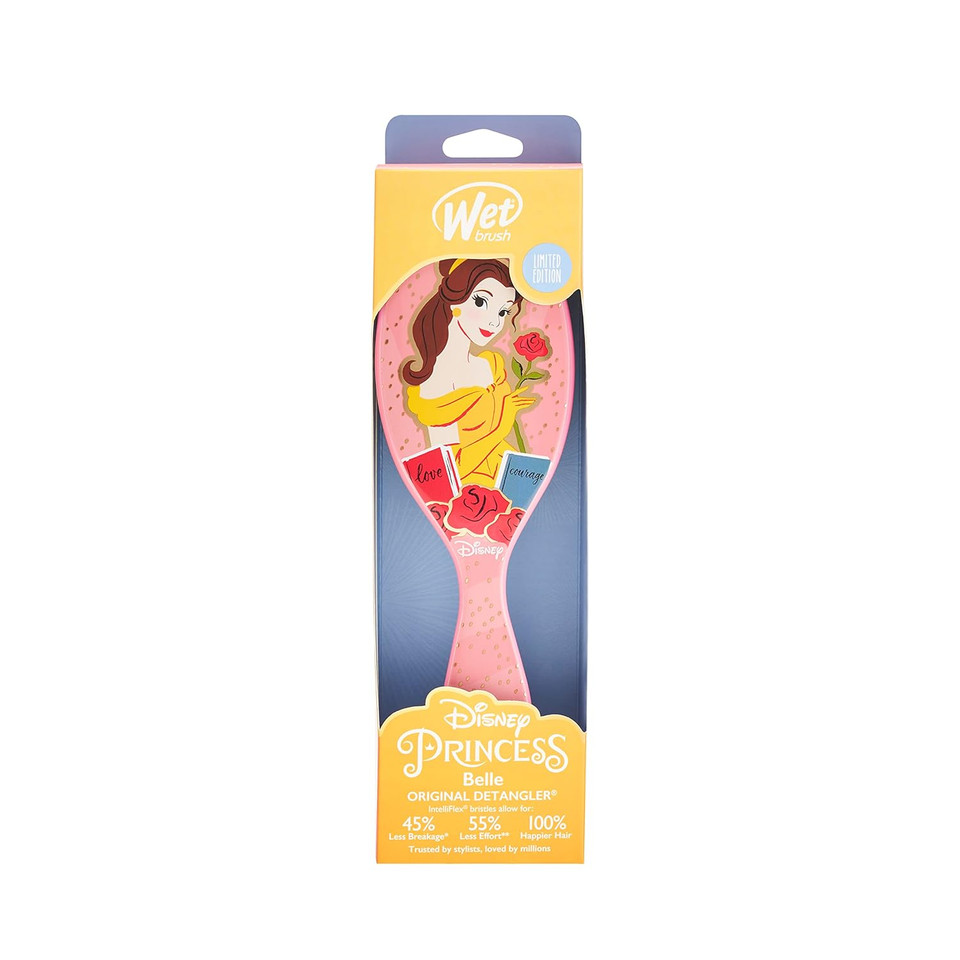 Wet Brush Original Detangler Brush - Belle, Ultimate Princess Celebration - All Hair Types - Ultra-Soft Bristles Glide Through Tangles With Ease - Pain-Free Comb For Men, Women, Boys & Girls