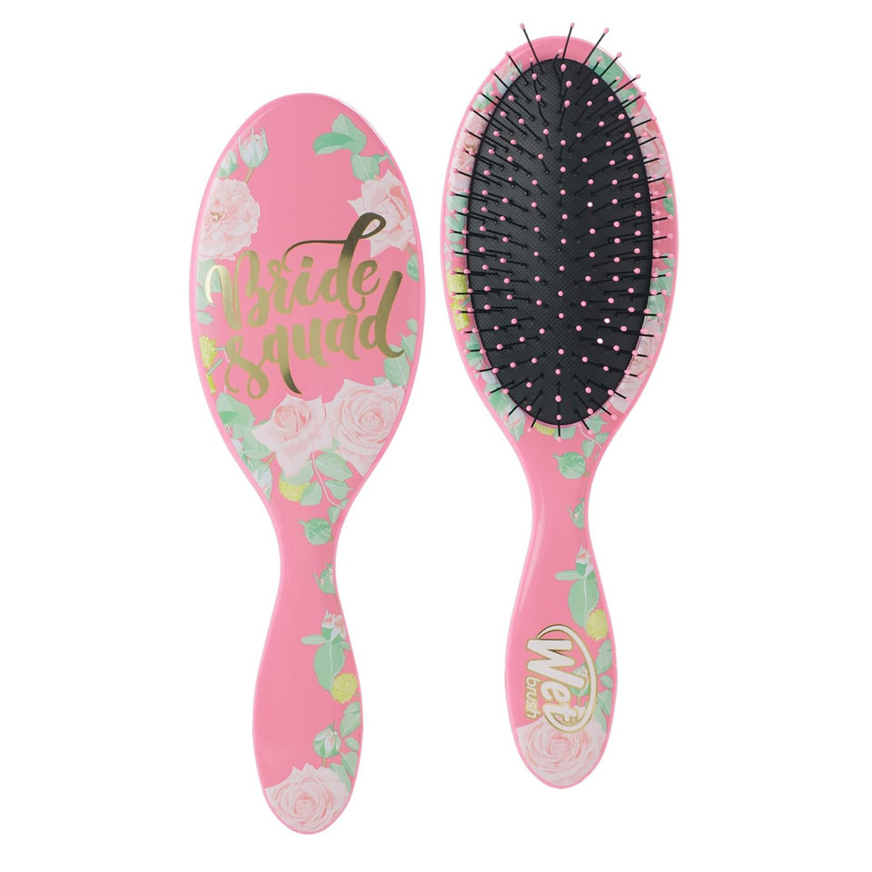 Wet Brush Original Detangler Hair Brush - Bridal Squad - All Hair Types - Ultra-Soft Intelliflex Bristles Glide Through Tangles With Ease - Pain-Free Comb For Men, Women, Boys & Girls
