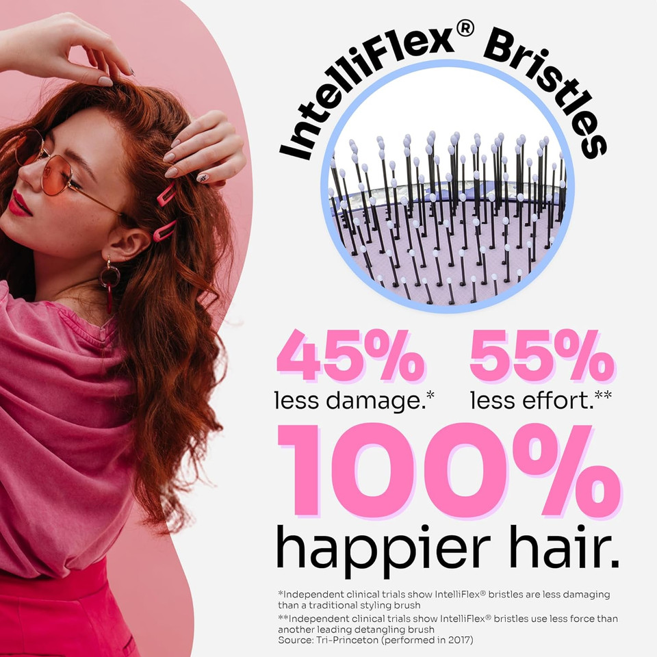 Wet Brush Original Detangling Brush, Lavender (Electric Forest) - Detangler Brush With Soft & Flexible Bristles - Detangling Brush For Curly Hair - Tangle-Free Brush For Straight, Thick, & Wavy Hairelectric Forest Lavender