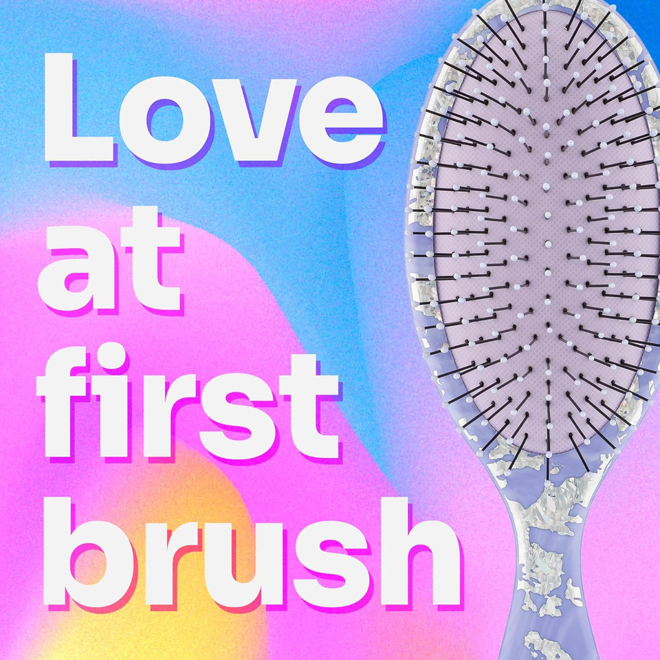 Wet Brush Original Detangling Brush, Lavender (Electric Forest) - Detangler Brush With Soft & Flexible Bristles - Detangling Brush For Curly Hair - Tangle-Free Brush For Straight, Thick, & Wavy Hairelectric Forest Lavender