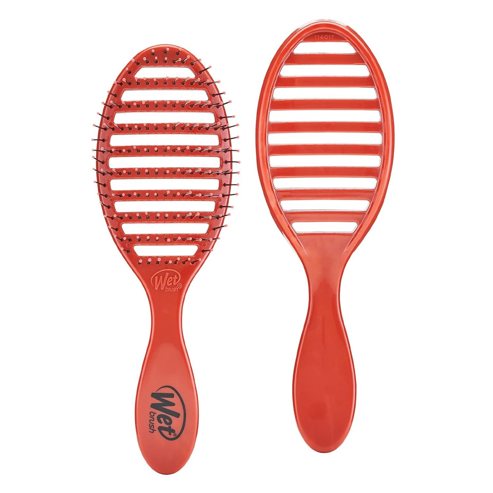 Wet Brush Speed Dry Hair Brush - Terracotta (Free Spirit) - Vented Design And Ultra Soft Heatflex Bristles Are Blow Dry Safe With Ergonomic Handle Manages Tangle And Uncontrollable Hair - Pain-Freefree Spirit Terracotta