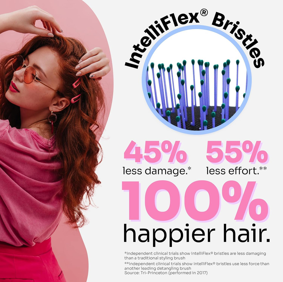 Wet Brush Thick Hair Detangling Brush, Teal - Ultra-Soft Intelliflex Bristles Glide Through Tangles With Ease - Pain-Free Detangler For All Hair Types, Wet & Dry Hair