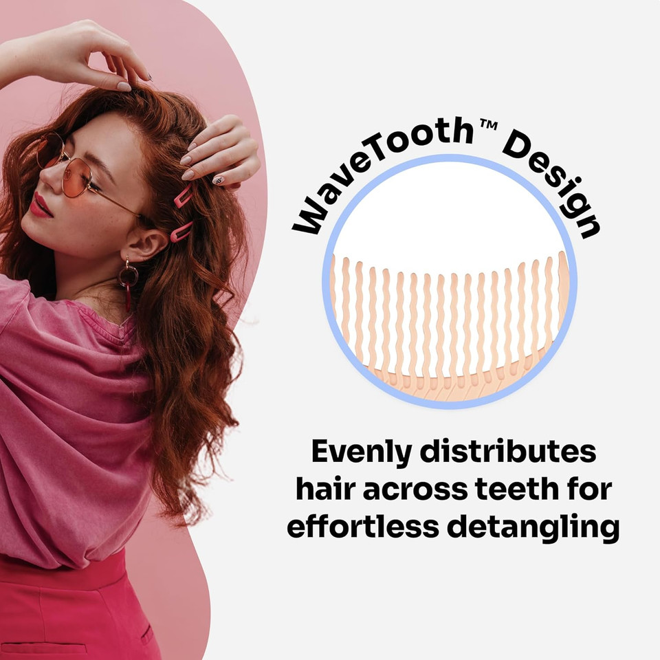 Wet Brush Go Green Coconut Oil Infused Treatment Comb - Wide Tooth Hair Detangler With Wavetooth Design That Gently And Glides Through Tangles - No Split Ends And No Damagecoconut Oil Comb1 Count (Pack Of 1)