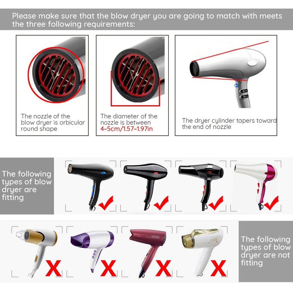Segbeauty Hair Diffuser With Deep Bowl, Adjustable Air Flow Professional Hair Diffuser Attachment For Curly Wavy Hair, Hairstylist Barber Salon Tool Fitting Most Blow Dryer With 1.57"-1.97" Nozzle
