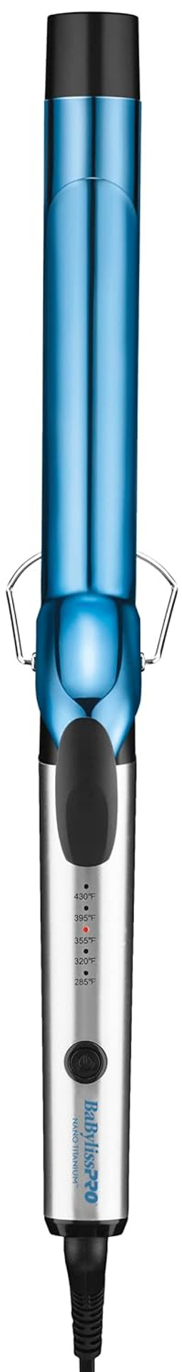 Babylisspro Nano Titanium Curling Iron With Extended Barrel, Professional Spring Hair Curler For Medium To Longer Hair Typesblue1 1/4 Inch