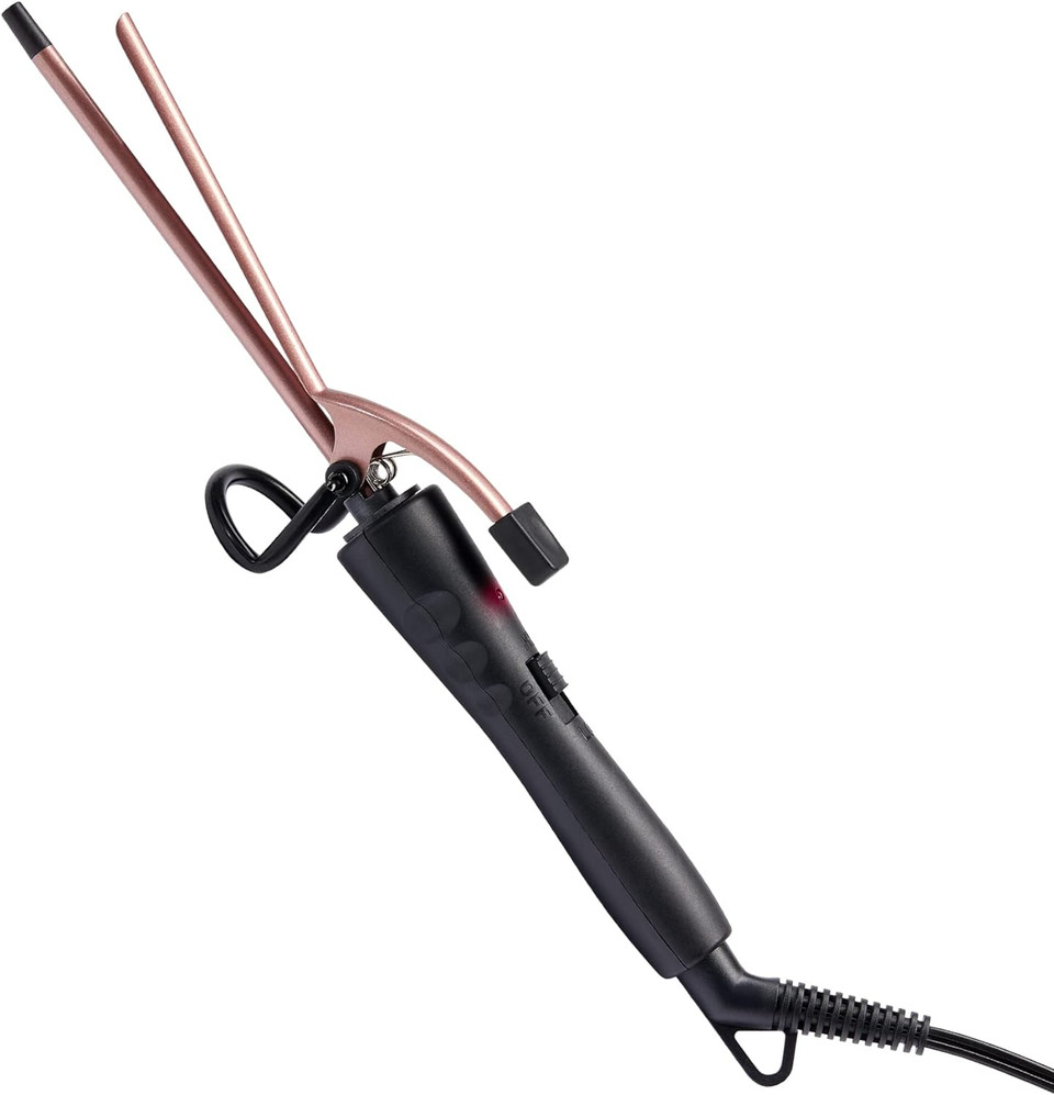 Red 1/4 Inch Thin Curling Iron, Pencil Curling Iron, Extra Small Ceramic Coating Barrel, Skinny Curling Iron Wand For Long & Short Hair