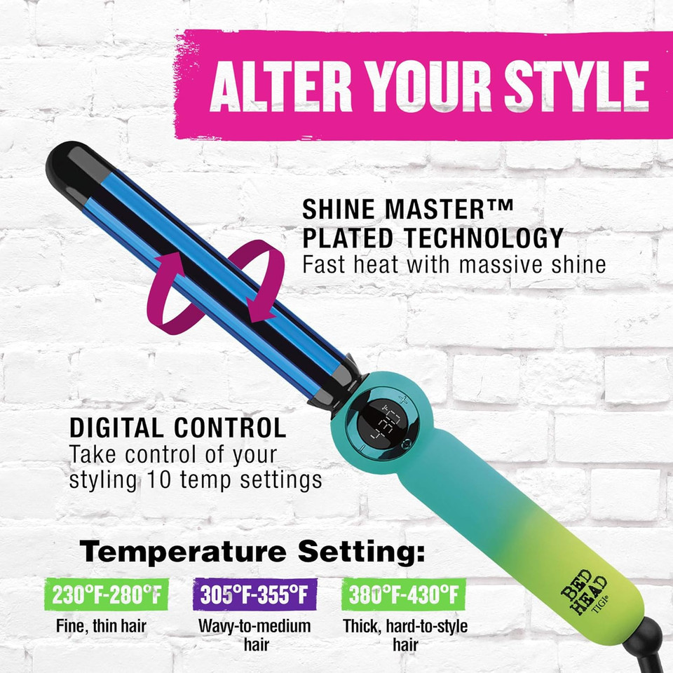 Bed Head Twirl Junkie Digital Curling Wand | Tight Curls And Waves, (1 In)