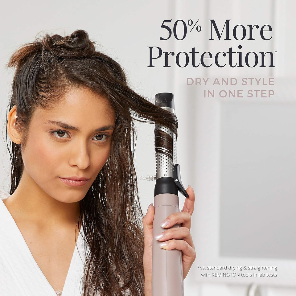 Remington Pro Wet2Style /4" Hot Air Curling Iron, 1 Counthot Air Barrel1 1/4 Inch