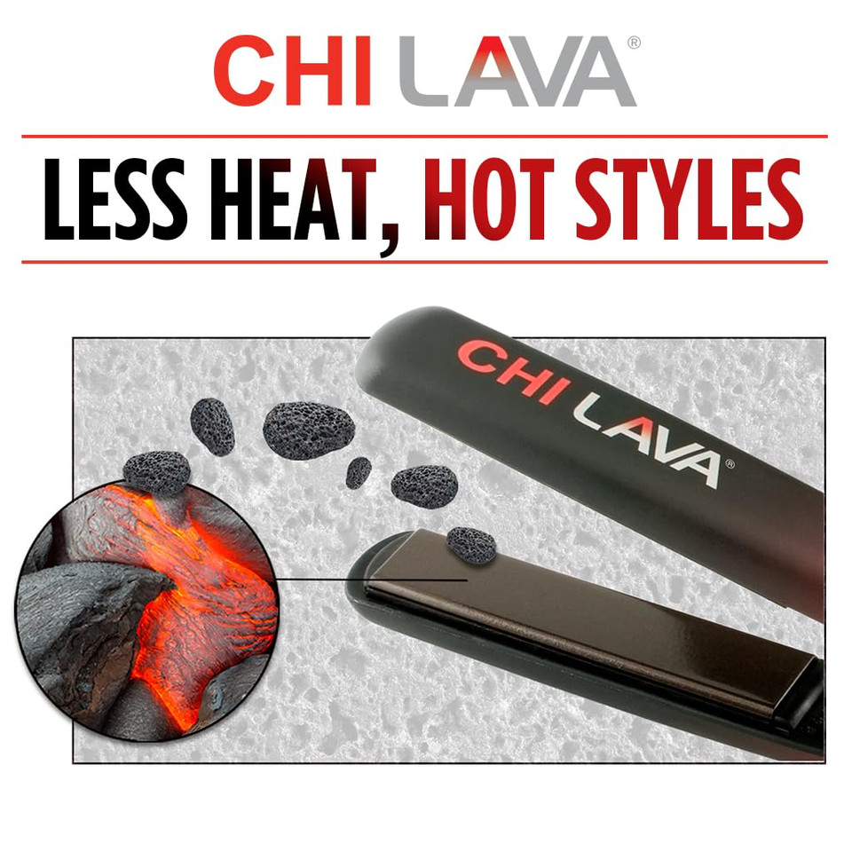 Chi Original Lava 1" Ceramic Hairstyling Flat Iron, Red