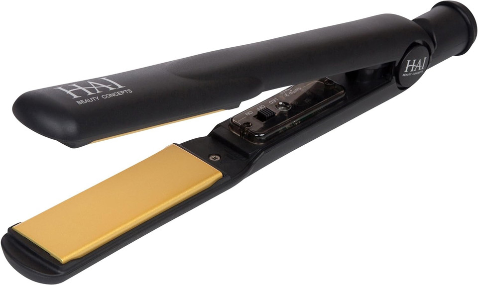Hai Convertible Flat Iron Hair Straightener For Women - Professional Ceramic Fast Heating Hair Flat Iron With 5 Temperature Levels - Best Hair Straightener For All Hair Types - (Gold)Gold