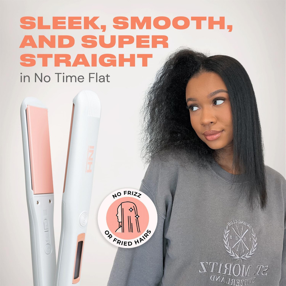 Inh Digital Nano Flat Iron | One Pass Hair Straightener With 1.25 Tug-Free Floating Plates, Heats Up To 450 Degrees | 360 Tangle-Free Cord, Travel-Friendly Worldwide Voltage, Smart Automatic Shut Off