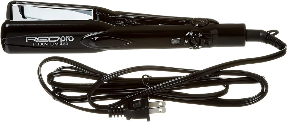 Red By Kiss Pro Titanium 1 1/2 Inch Flat Iron Heats Up To 460°F Silky Straight, Frizz-Free Results