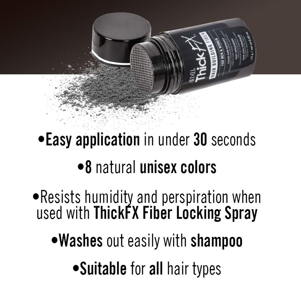 Ardell Thick Fx Grey Hair Building Fiber For Fuller Hair Instantly, 0.42 Ozgrey Hair