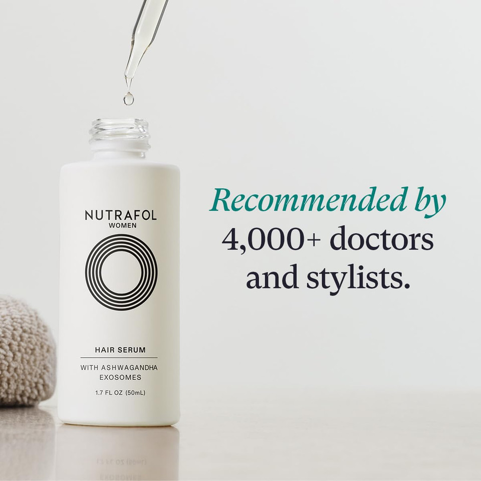 Nutrafol Women'S Hair Serum, Supports Visibly Thicker And Stronger Hair, Vegan, Lightweight And Fast-Absorbing - 1.7 Fl Oz, Pack Of 21.7 Fl Oz (Pack Of 2)