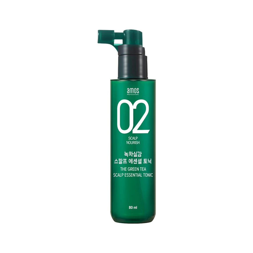 Amos Professional The Green Tea Scalp Essential Tonic 2.7 Oz (80Ml) | Anti-Hair Loss Intensive Nourishment Treatment | Korean Hair Salon Brandrenewal