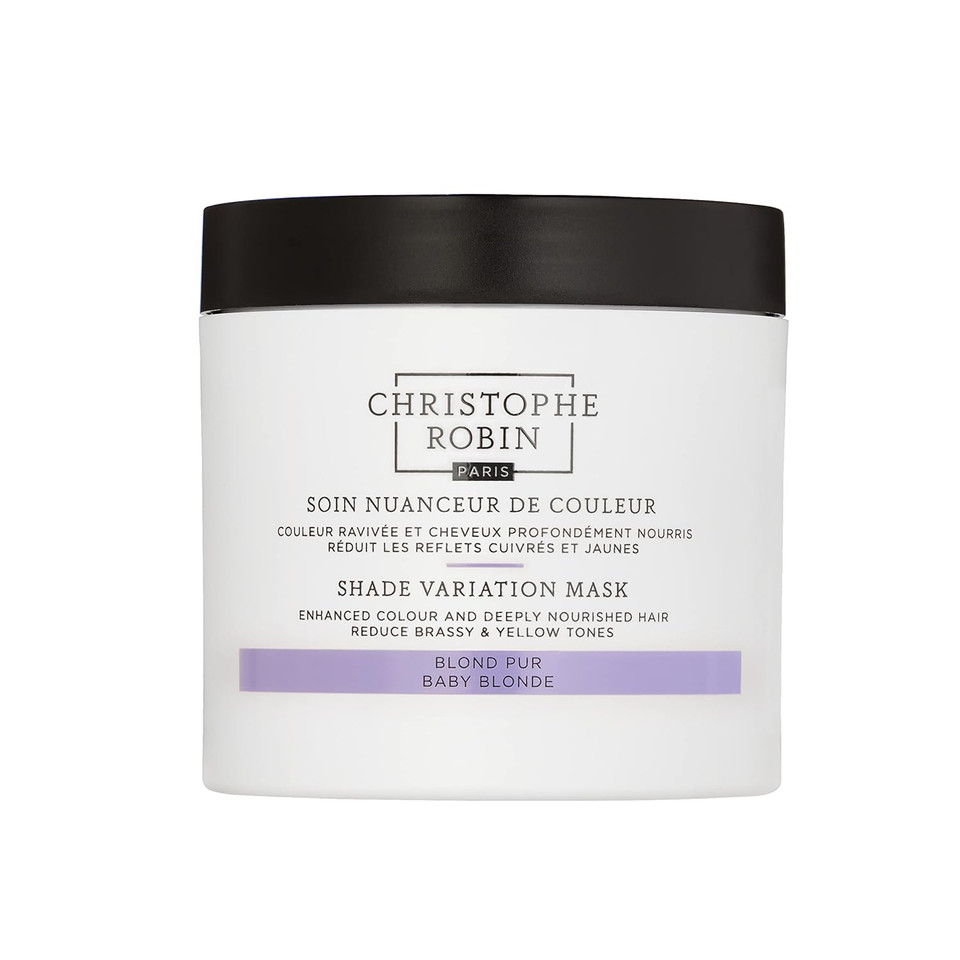 Christophe Robin Shade Variation Mask - Purple Hair Treatment For Neutralizing Brassy And Yellow Tones - Baby Blonde 250Ml