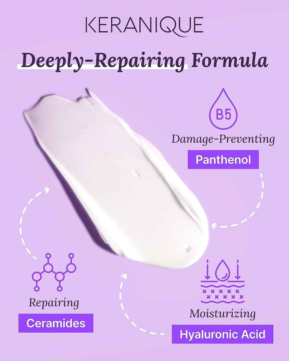 Keranique Hair Mask: Deep Repair & Hydration For Dry, Damaged Hair - Keratin Protein Boost For Fine Strands - Intense Moisturizer For Women