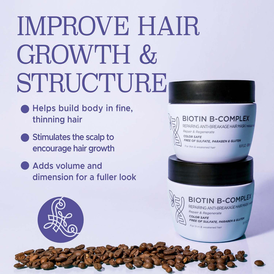 Luseta Biotin B-Complex Hair Mask For Hair Growth & Strengthener 16.9 Oz Deep Conditioning For Thinning Damaged Hair With Argan Caffein Oil Luseta Biotin B-Complex Hair Mask For Hair Growth & Strengthener 16.9 Oz Deep Conditioning For Thinning Damaged Hair With Argan Caffein Oil