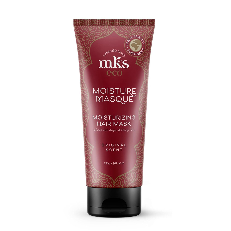 Mks Eco Moisture Masque, Original Scent - 7 Oz - Hydrating Hair Mask - Revitalizes Dry, Damaged & Distressed Hair - With Moroccan Argan Oil, Hemp Seed Oil - Vegan & Cruelty Free