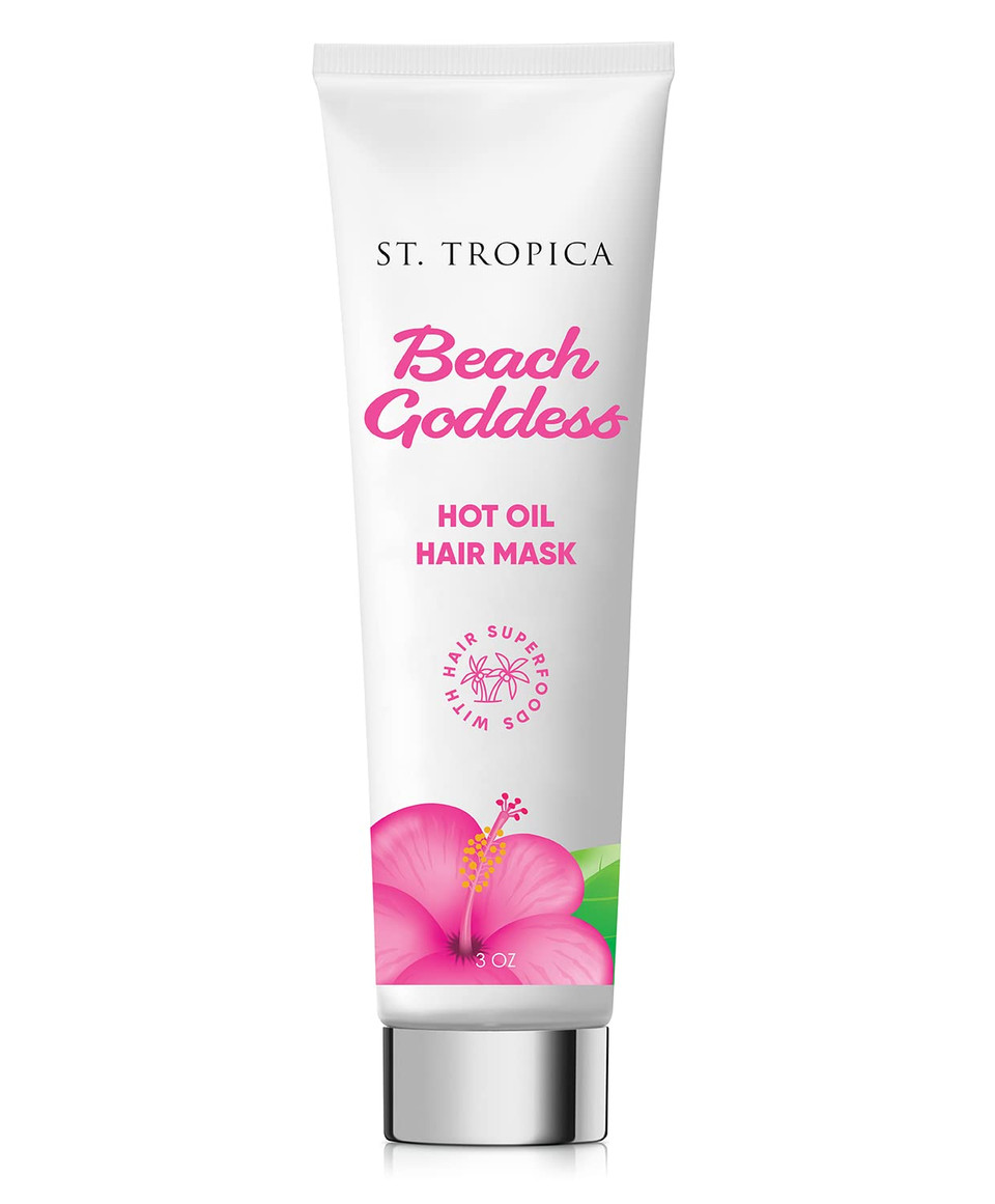 St. Tropica Beach Goddess Hot Oil Hair Mask #1 Ranked On Skin Deep, With Biotin + Hair Superfoods For Fuller, Thicker, Lustrous Hair. Restorative Hair Mask, Deep Conditioner, Hot Oil Treatmentã¢Â