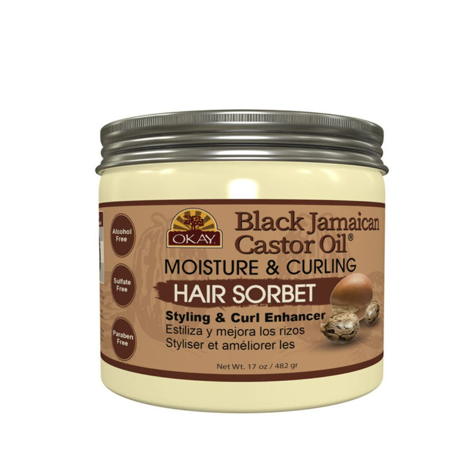 Okay Black Jamiacan Castor Oil Moisture And Curling Hair Sorbet 17.Oz / 482 Gr1.06 Pound (Pack Of 1)