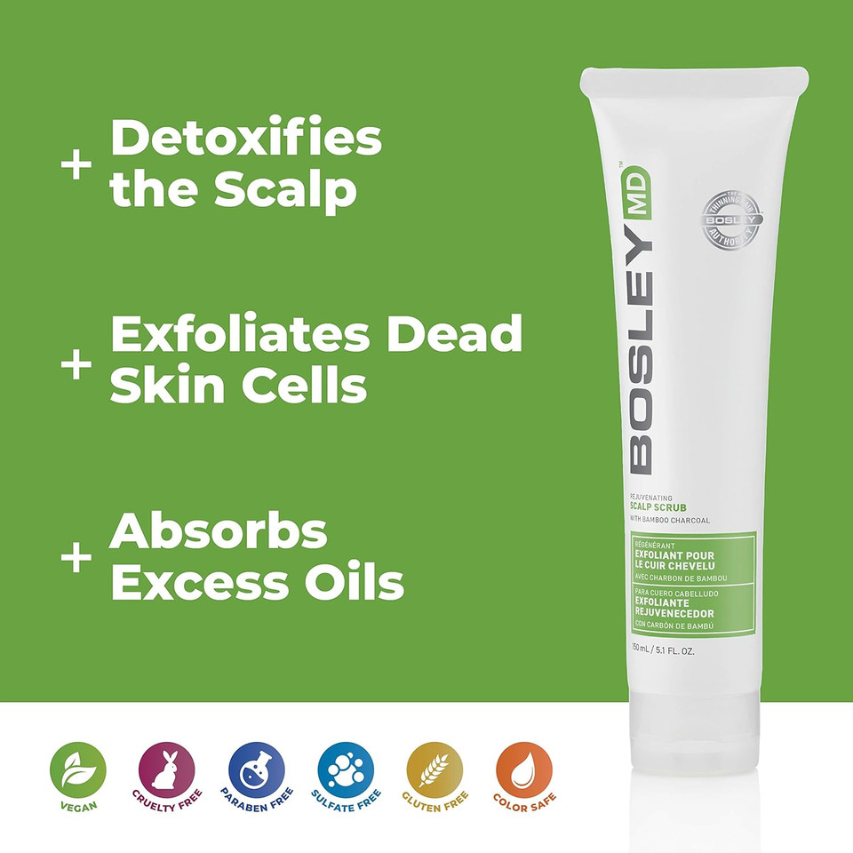 Bosleymd Rejuvenating Scalp Scrub, Gentle Scalp Exfoliating Treatment,4 Fl Oz (Pack Of 1)