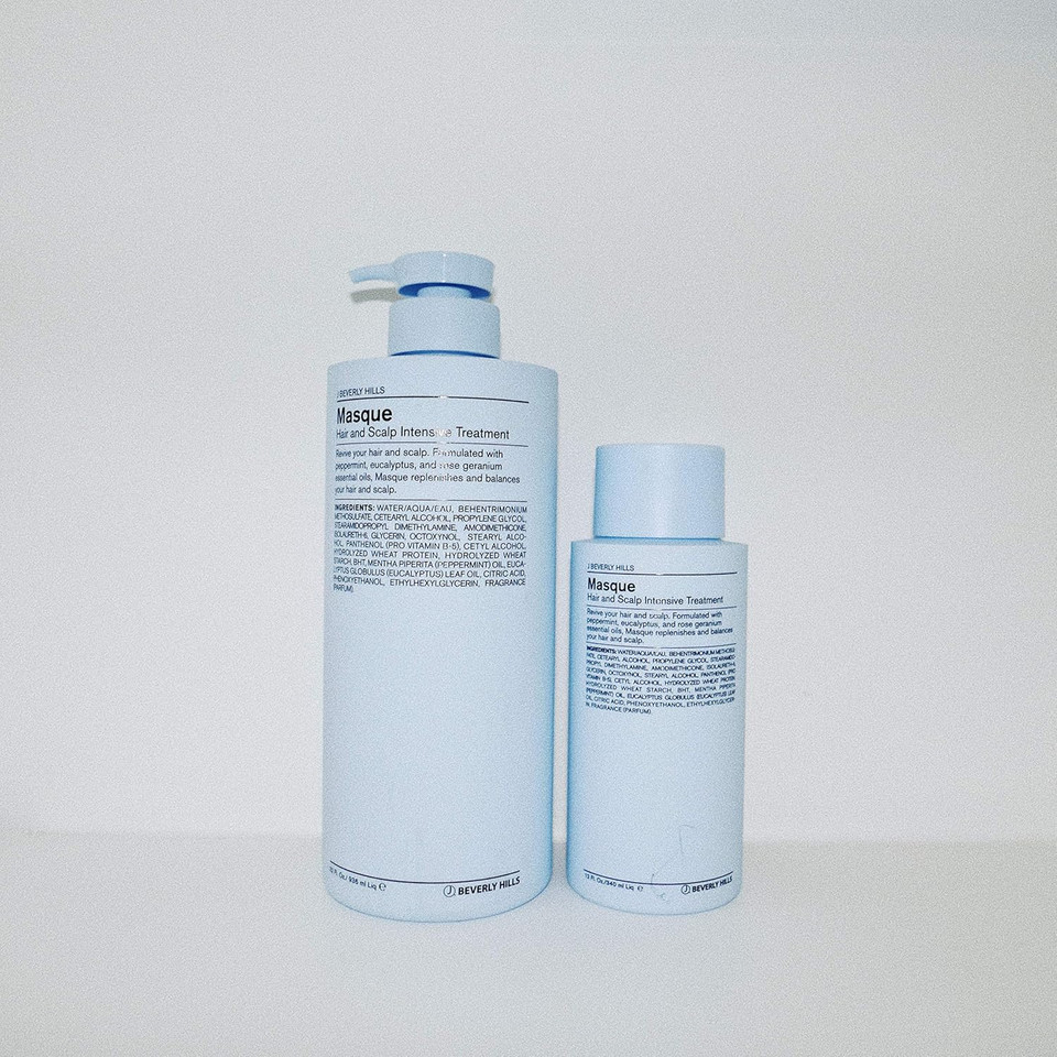 J Beverly Hills Blue Hair Mask With Eucalyptus Oil For Scalp Treatment, (3 Oz, 12 Oz, 32 Oz)