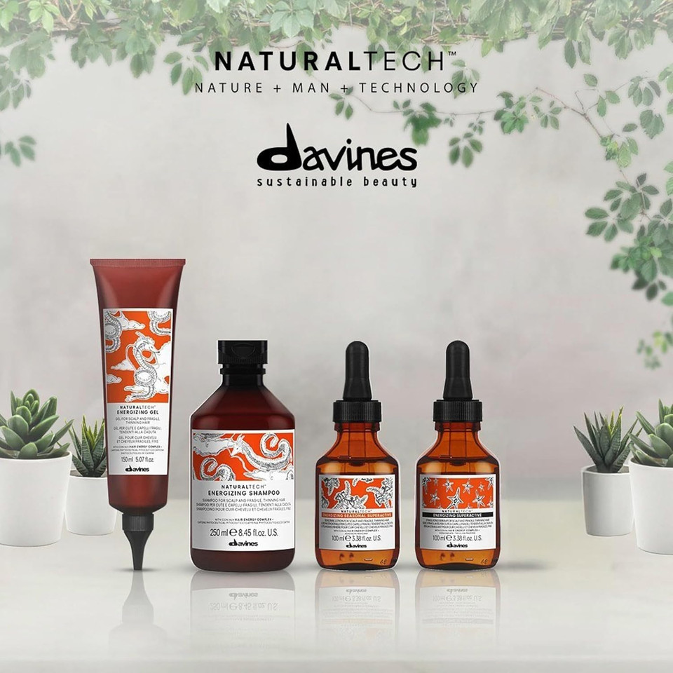 Davines Naturaltech Energizing Gel, Revitalize Thin And Fragile Hair, Light Styling Effect, 5.07 Fl. Oz Davines Naturaltech Energizing Gel, Revitalize Thin And Fragile Hair, Light Styling Effect, 5.07 Fl. Oz