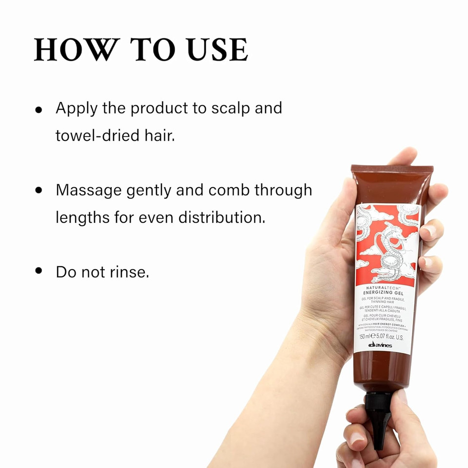 Davines Naturaltech Energizing Gel, Revitalize Thin And Fragile Hair, Light Styling Effect, 5.07 Fl. Oz Davines Naturaltech Energizing Gel, Revitalize Thin And Fragile Hair, Light Styling Effect, 5.07 Fl. Oz