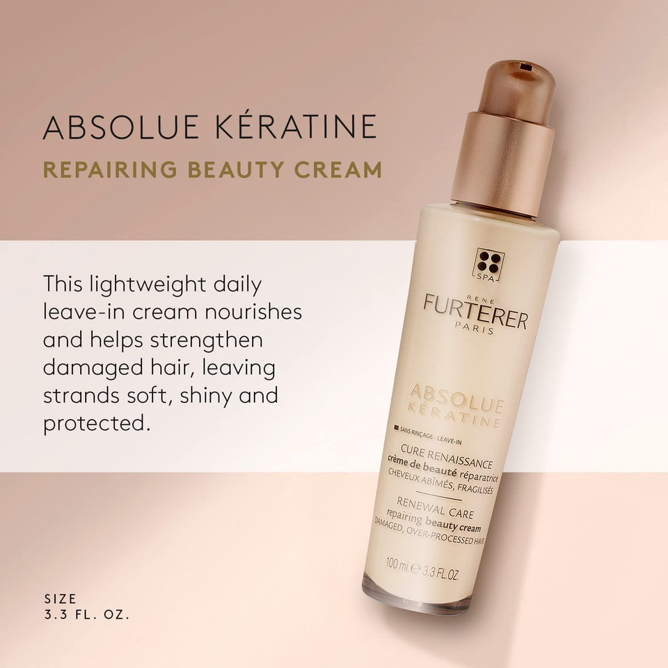 Rene Furterer Absolue Keratine Repairing Beauty Cream For Damaged, Over-Processed Hair3.3 Fl Oz (Pack Of 1)