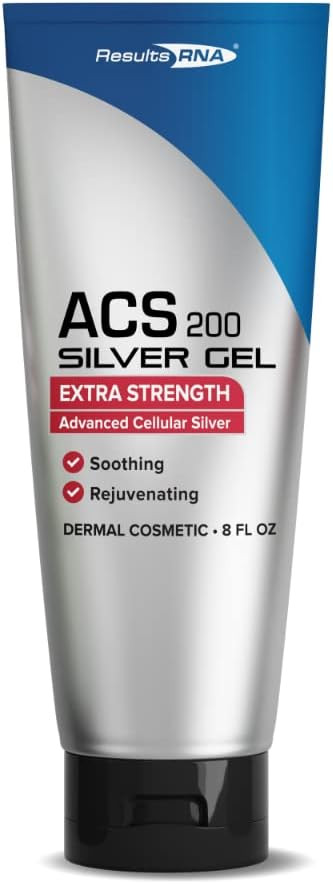 Results Rna - Acs 200 Silver-Glutathione Gel  Advanced Cellular Colloidal Silver Gel For Wound Care & Superior Dermal Healing. Clinically Proven. Recommended By Doctors Worldwide (8 Oz)