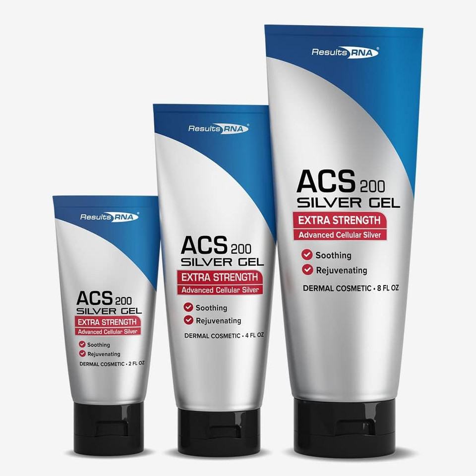 Results Rna - Acs 200 Silver-Glutathione Gel  Advanced Cellular Colloidal Silver Gel For Wound Care & Superior Dermal Healing. Clinically Proven. Recommended By Doctors Worldwide (8 Oz)