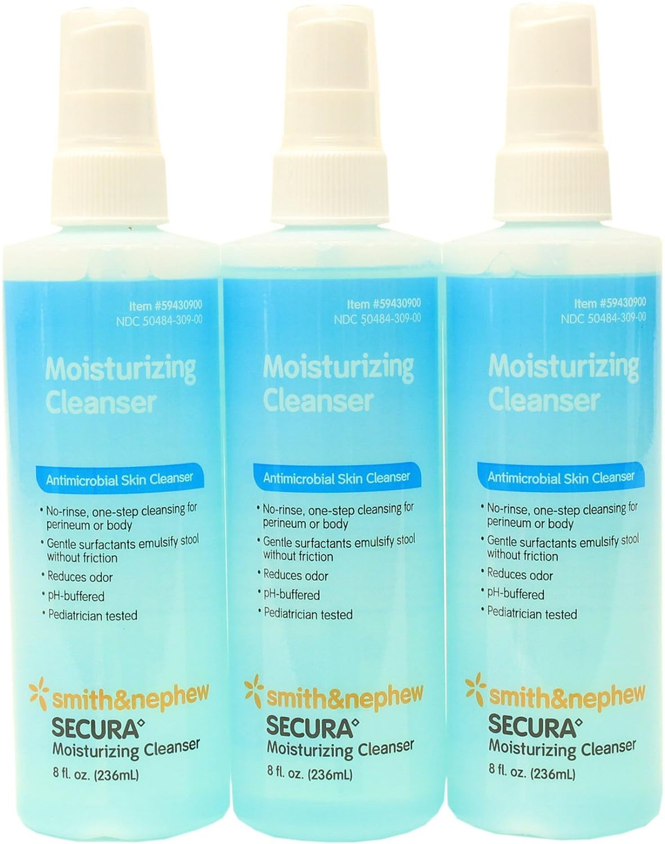 Smith And Nephew Secura Moisturizing Antimicrobial Skin Cleanser, 8 Fl Oz (Pack Of 3)8 Fl Oz (Pack Of 3)